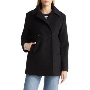 NWOT Sam Edelman spring BLACK boucle peacoat
